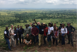 CSC scholars, staff and hosts on the Tropical Forestry Study Tour in Ghana. © James Walmsley