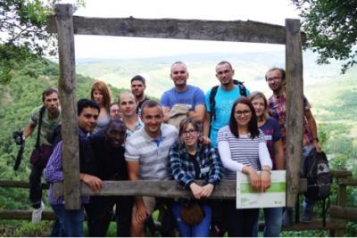 Group picture of trainees in the field during the Training School in Boppard, Germany. Credit: Matia Agaba, July 2016.