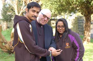 Karthikesan with mentor Chris Walker and Kala