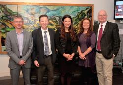 Prof, John Parkinson, Prof. Oliver Turnbull, Luciana Berger MP, Prof. Nicky Callow, Chris Ruane former MP for Vale of Clwyd