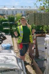 Natalie Chivers at work at RHS Chelsea Flower Show.